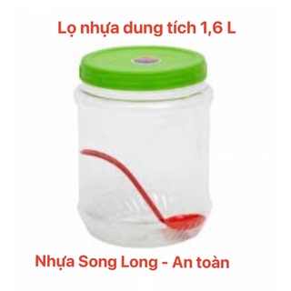Keo/Lọ nhựa Song Long 1,6L kèm muôi ( Ms T160)