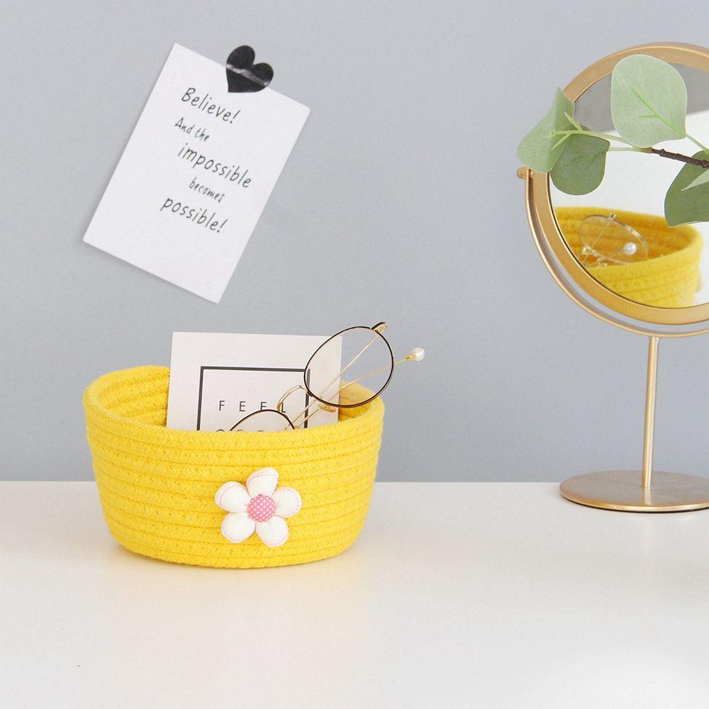 Giỏ Đựng Đồ Giặt / Đồ Chơi / Đồ Dùng Bằng Dây Cotton Bện Hình Tròn Dễ Thương Tiện Dụng Cho Bé