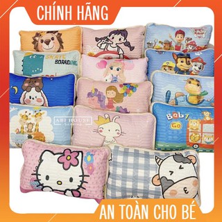 Gối cao su non cho bé 👶 𝑵𝒈𝒖̉ 𝑵𝒈𝒐𝒏 👶 với ruột bông kháng khuẩn và vỏ gối cao su non mềm mịn, thoáng mát 19 mẫu #ABIHOUSE