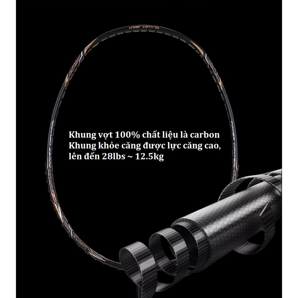 Vợt cầu lông Kumpoo chính hãng , 100% Carbon, căng max 12kg, giá cả phải chăng