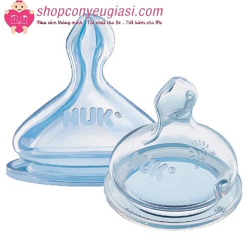 Núm ty NUK Silicone - Đôi - Cổ Rộng - MADE IN GERMANY