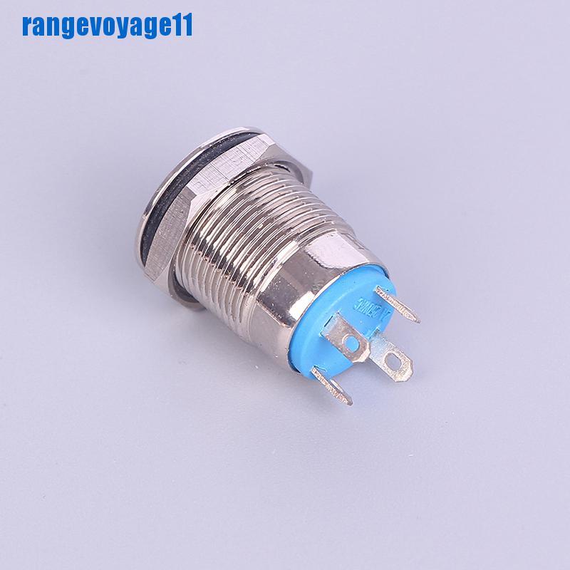 Nút Công Tắc Đèn Led 12mm 12v Bằng Kim Loại Chống Thấm