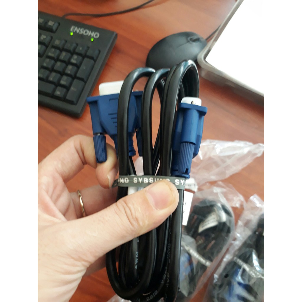 Dây cáp VGA màn hình bóc máy từ màn Dell ( kết nối từ màn vào cây) - Chống nhiễu - Truyền tải hình ảnh Siêu Nét