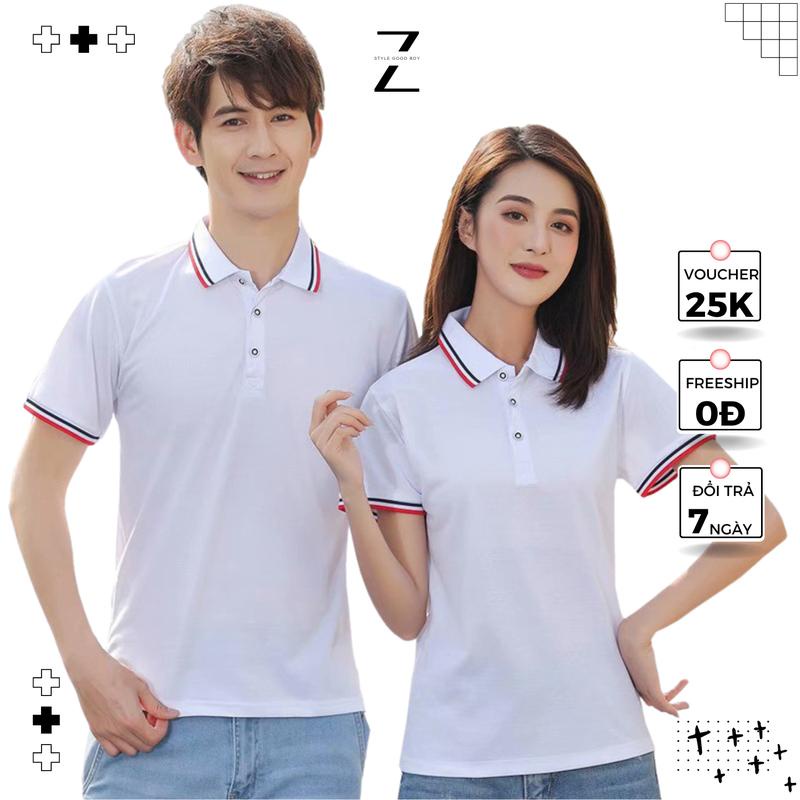 Áo Phông Polo Nam Màu Trắng Tay Lỡ Vải Thun Cá Sấu Lạnh Thời Trang Co Dãn 4 Chiều Tại Gen Z Store HN