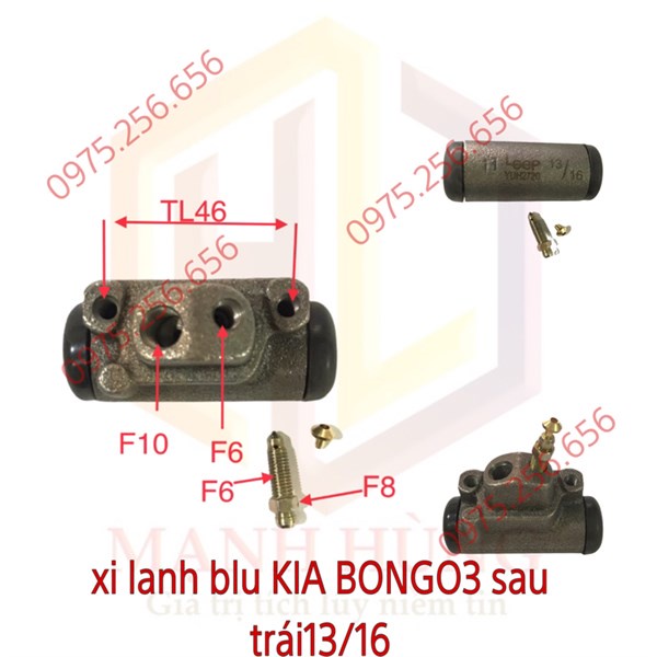 Xi lanh blu KIA BONGO3=K3000 Sau Trái 13/16