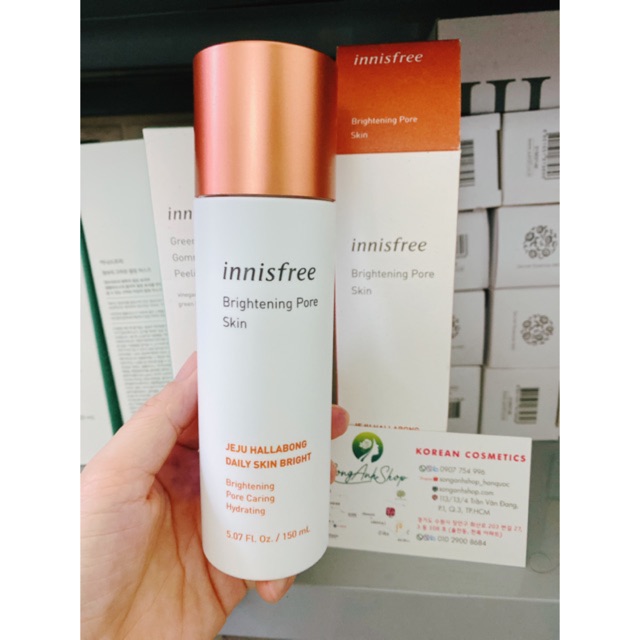 Nước hoa hồng Innisfree brightening pore skin 150ml