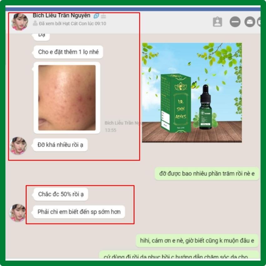 Dr Skinacnes 2 hộp serum sạch bay mụn mờ thâm sẹo thu nhỏ lỗ chân lông dưỡng da làm đẹp da sạch mụn