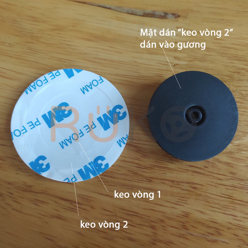 Gương Cầu Lồi Gắn Kính Hậu Ô tô Xoay 360 Xóa Điểm Mù