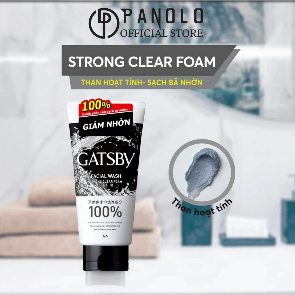 Sữa Rửa Mặt Cho Nam Da Dầu Gatsby Strong Clear Foam 130g