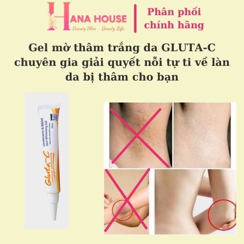 Gel Gluta-C giúp mờ thâm và trắng vùng Bikini, nác