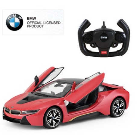 Siêu xe BMW i8 Black ô tô điều khiển từ xa 1:14 Rastar tỷ lệ 1/14 mô hình đồ chơi RC Car có visai sử dụng sóng 2.4GHz