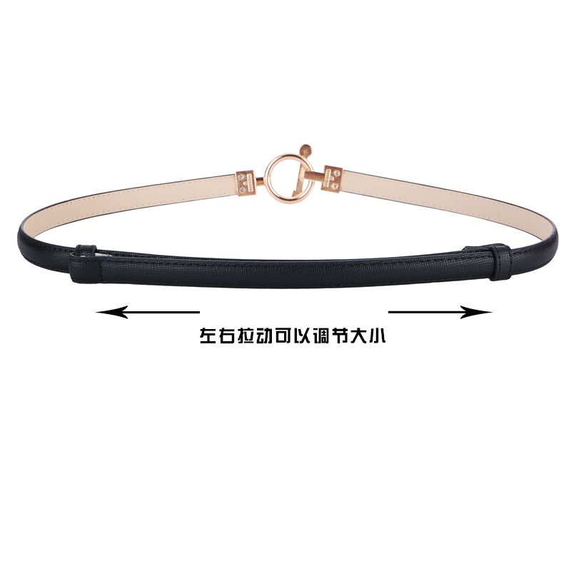 Dây Thắt Lưng Da Bò Mảnh Sang Trọng Chất Lượng Cao Thời Trang Cho Nữ