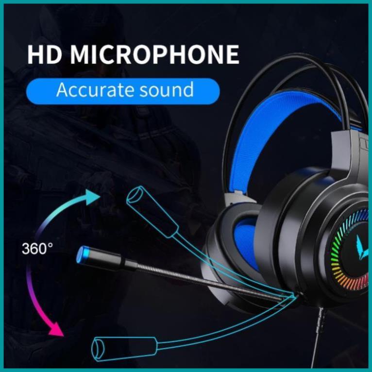 Tai nghe Gaming chụp tai màu hồng có đèn Led và Mic, lap, tốc độ kết nối nhanh CHÍNH HÃNG BH 12T LỖI 1 ĐỔI 1