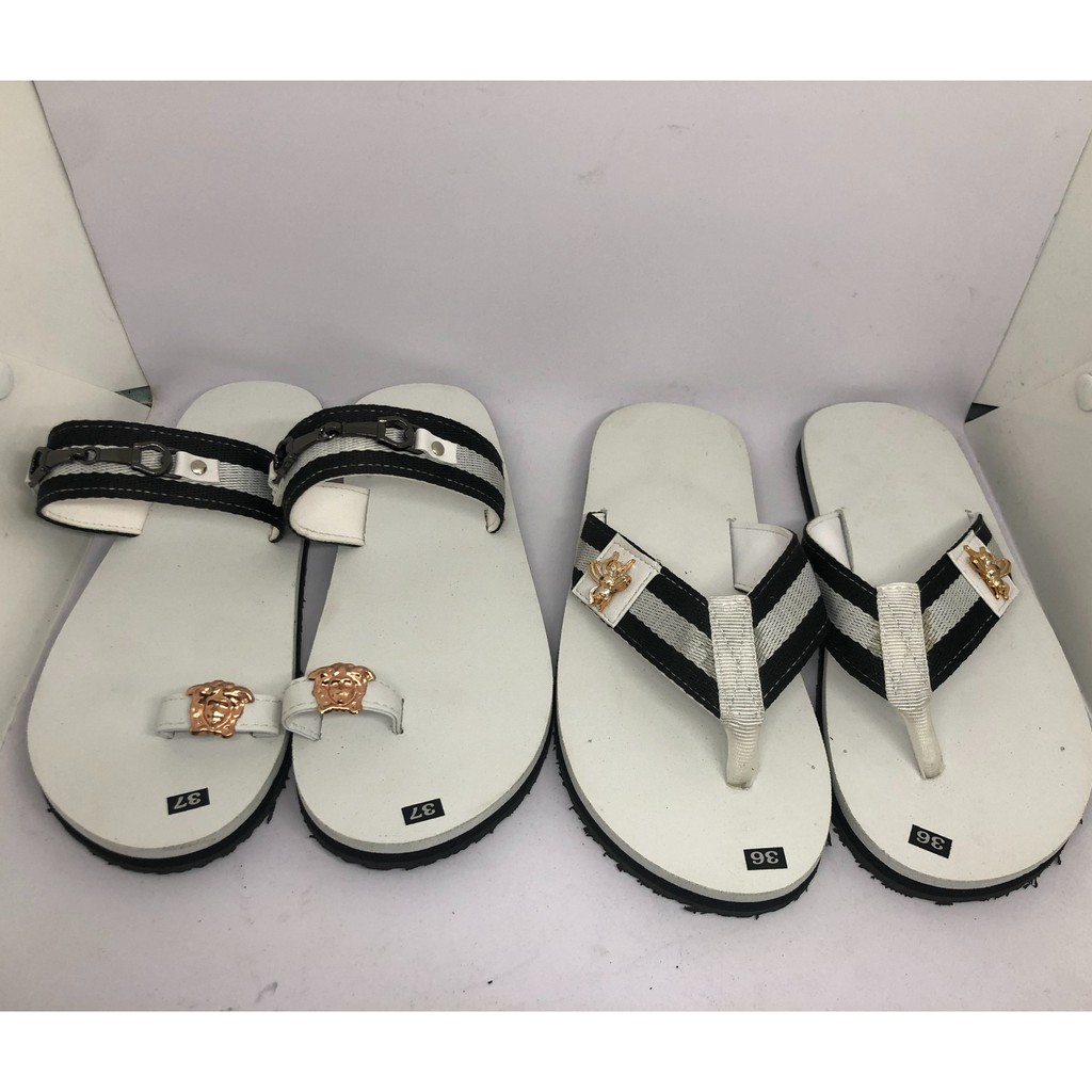 combo nam nữ dép sandal đồng nai ( đế trắng quai dù trắng đen ) size từ 35 nữ đến 42 nam size khác nhắn tin chọn thêm