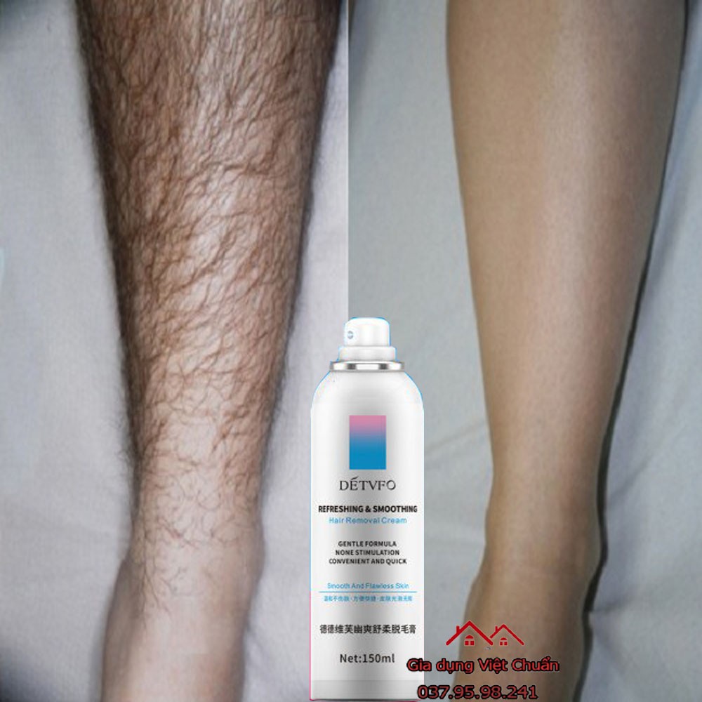 Tẩy lông vùng kín lông chân nam nữ, lông nách dạng chai xịt bọt dung tích 150ml lành tính không gây đau rát sk354 | BigBuy360 - bigbuy360.vn
