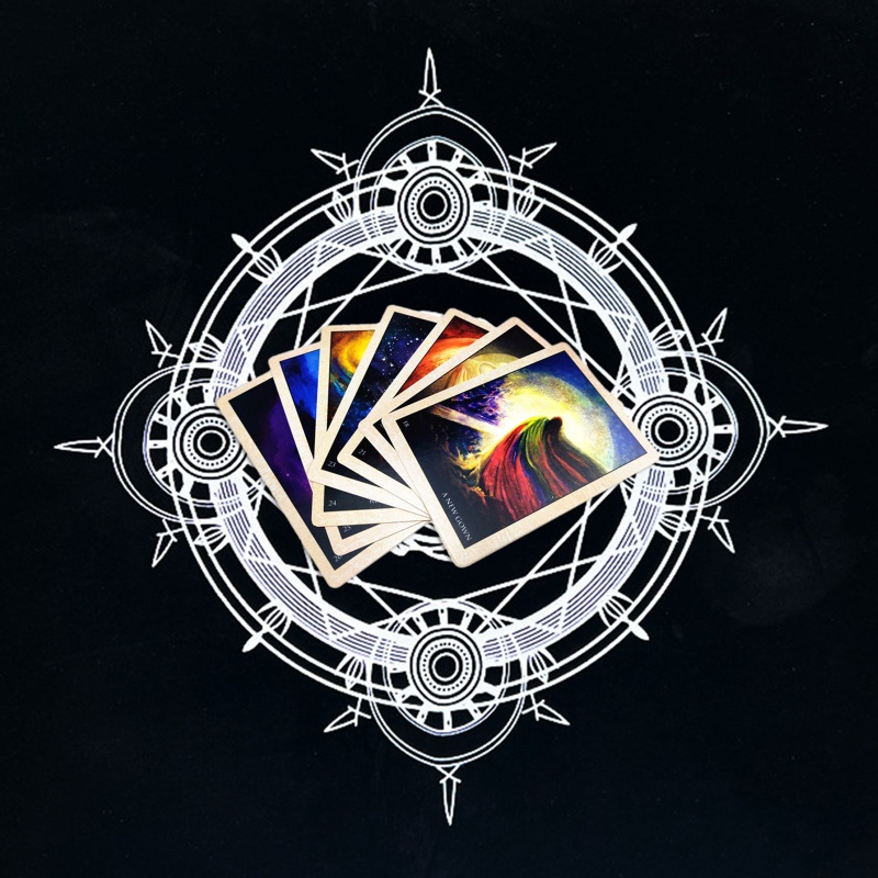 Khăn Trải Bàn Bói Tarot 19x19in Chất Lượng Cao Thẻ