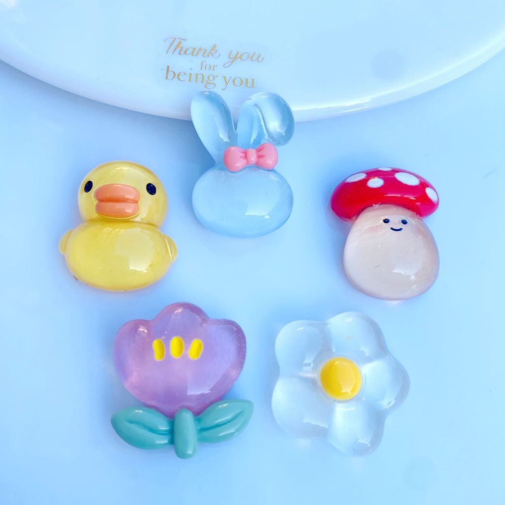 Set 10 Phụ Kiện Kẹp Trang Trí Điện Thoại/Sổ Tay Hình Dáng Xinh Xắn