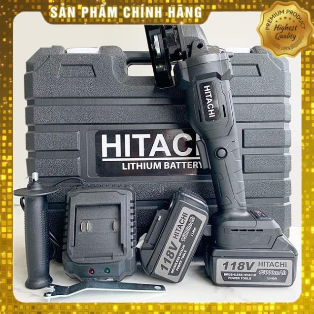 Máy Mài Pin HITACHI 118V - Không Chổi Than  - Máy Cắt Cầm Tay - 2 PIN  /