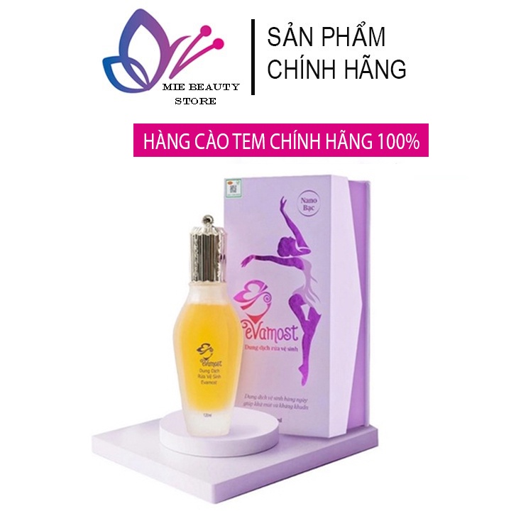 Evamost Dung Dịch Vệ Sinh Chính Hãng 120ml, Dung Dịch Rửa Vệ Sinh Evamost Ngừa Nấm Dưỡng Vùng Kín Hồng Hào