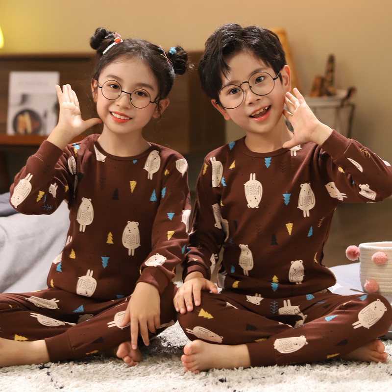 Bộ Đồ Ngủ Pijama 2 Món In Hoạt Hình Dễ Thương Cho Bé