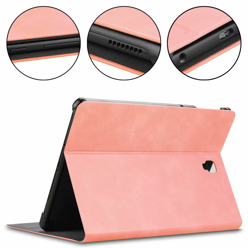 Ốp máy tính bảng bằng da có ngăn đựng bút cho Samsung Galaxy tab S4 10.5 SM-T830 SM-T835