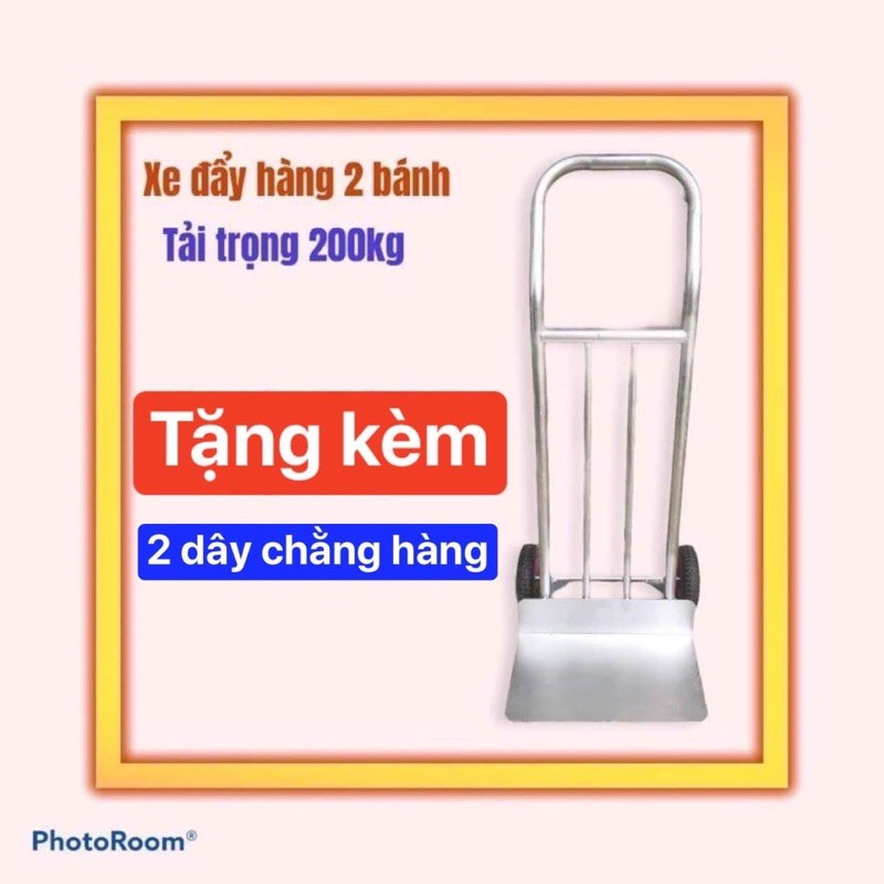 Xe đẩy hàng 2 bánh tải trọng 200kg siêu bền màu trắng