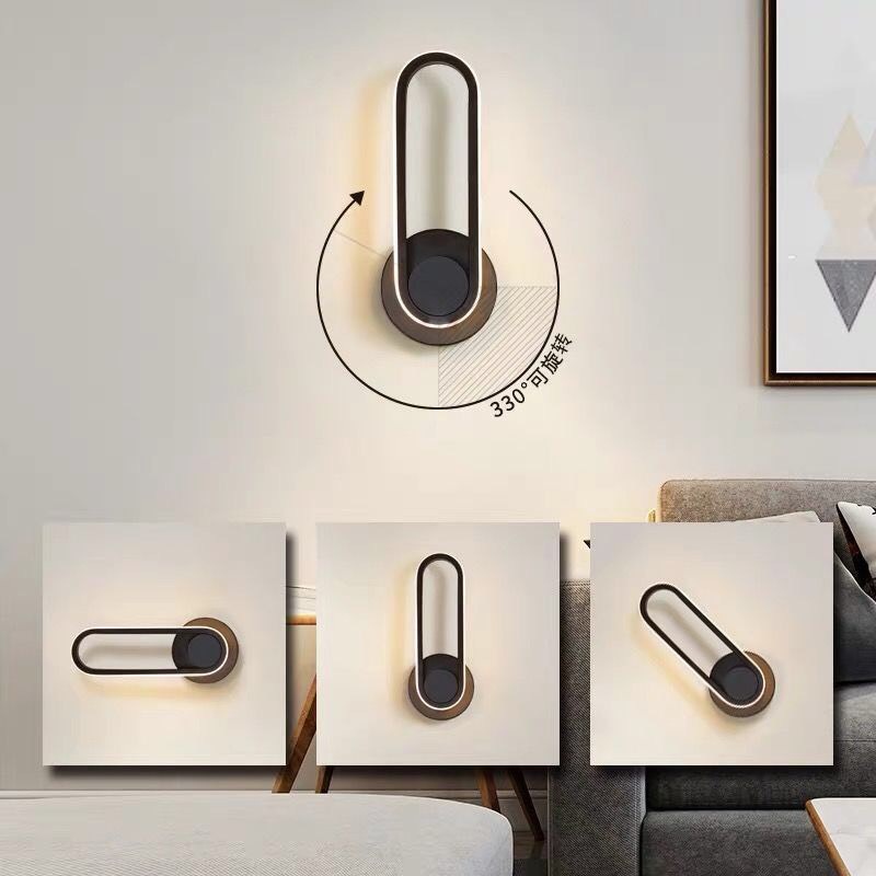 Đèn led tường trang trí phòng khách trong nhà cầu thang Bảo hành 12 tháng Lỗi 1 đổi 1 có 3 chế độ sáng, xoáy được 180 độ