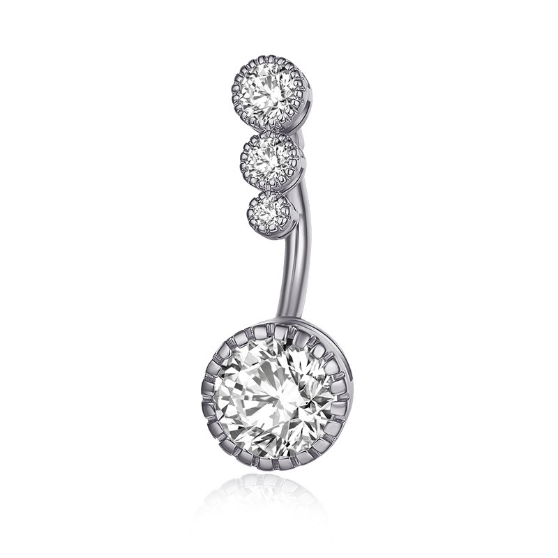 1 pcs Charm Women Exquisite Rhinestone Navel Ring Khuyên Rốn Đính Đá Xinh Xắn Body Jewelry