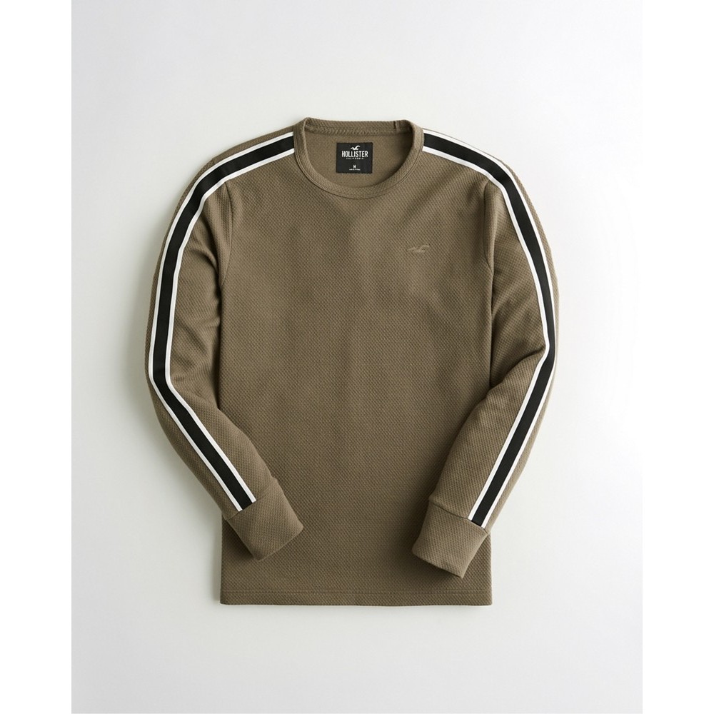 Áo thun nam tay dài Hollister HOL-LS50 Stripe Jacquard Crewneck T-Shirt