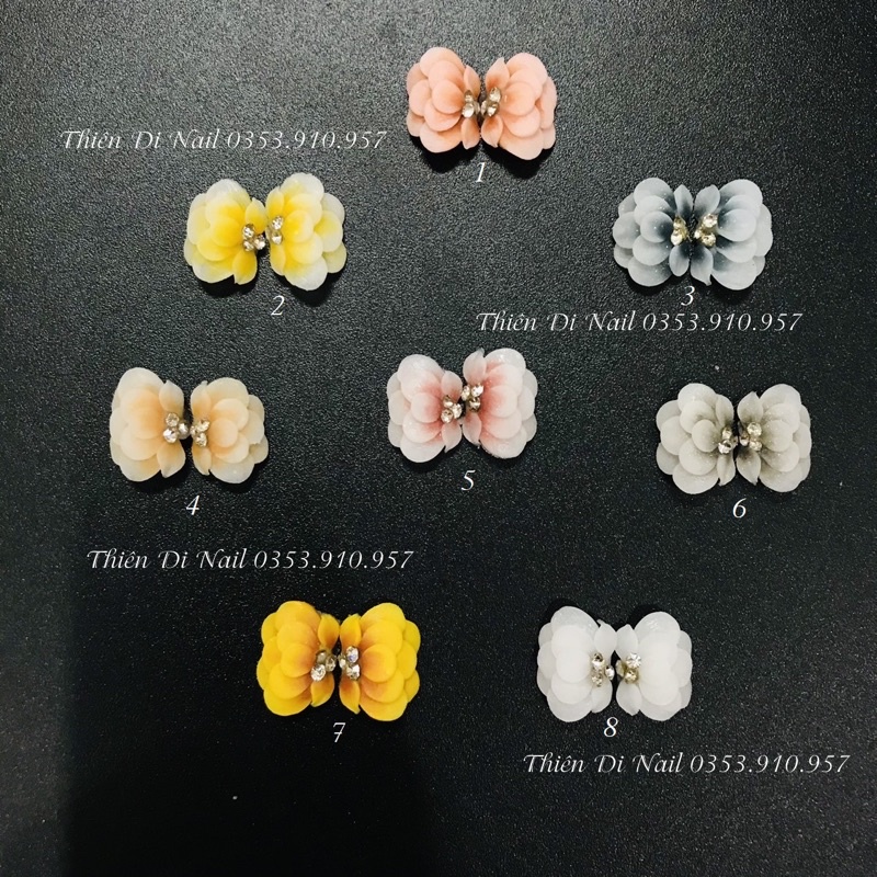 Hoa bột nail gắn móng tay  Hoa cúc ( set 2 bông/10 bông ) THIÊN DI NAIL