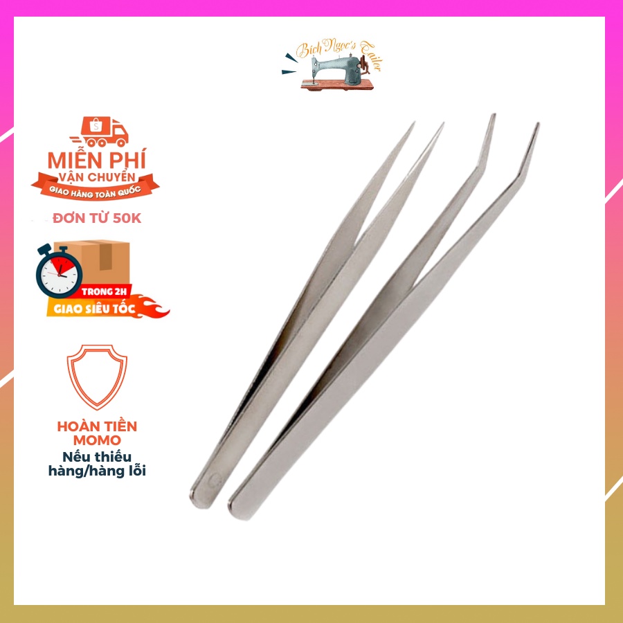 Nhíp gấp chỉ bằng thép không gỉ cong & thẳng