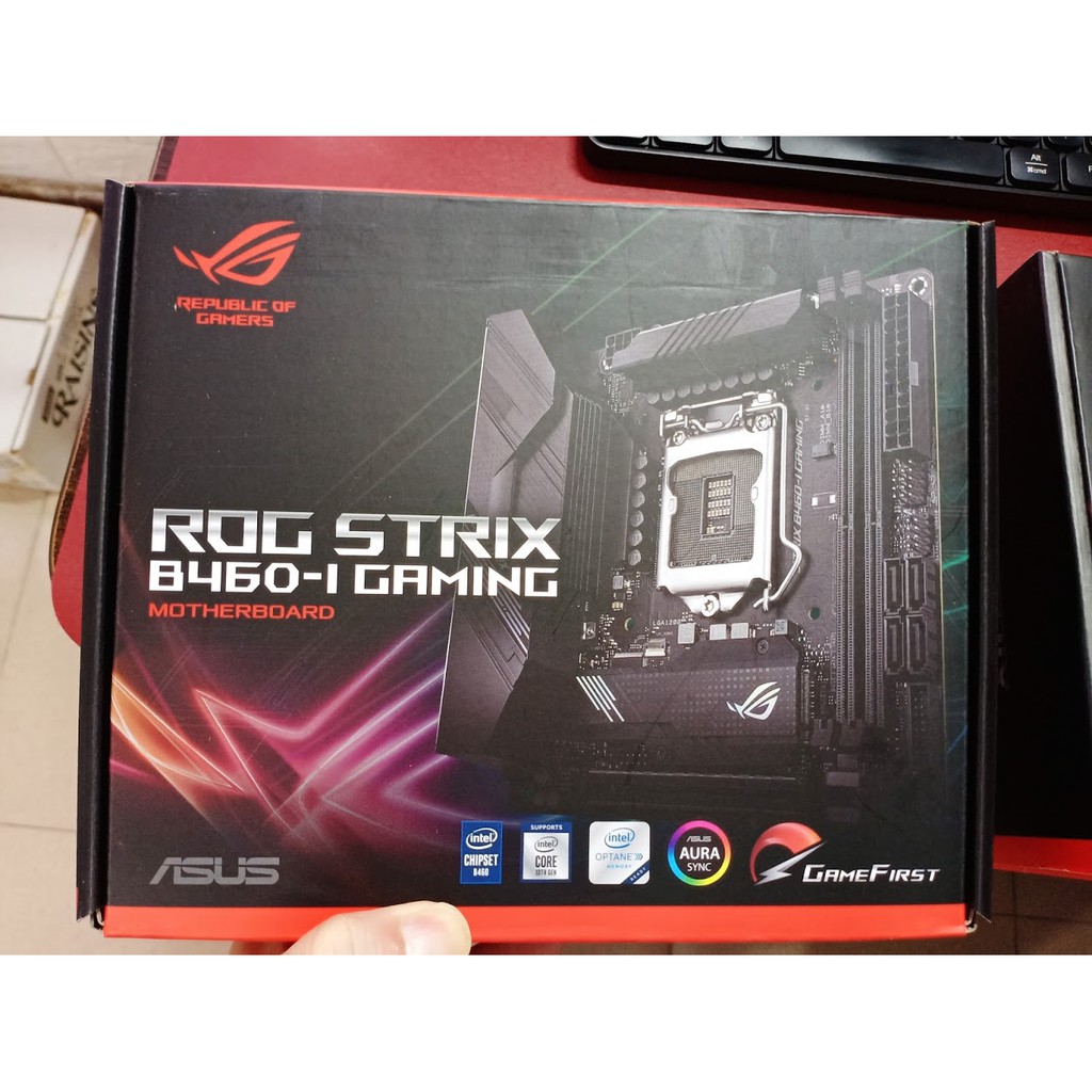 Combo Mainboard ASUS ROG STRIX B460-I GAMIN và Cpu intel core i5 10400 xách tay mới 100%