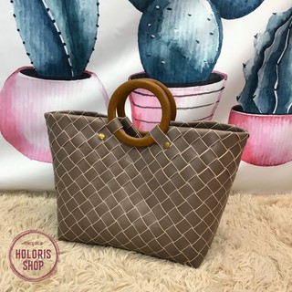 Túi Xách Đan Tay Quai Gỗ Size Lớn (100% ẢNH THẬT)
