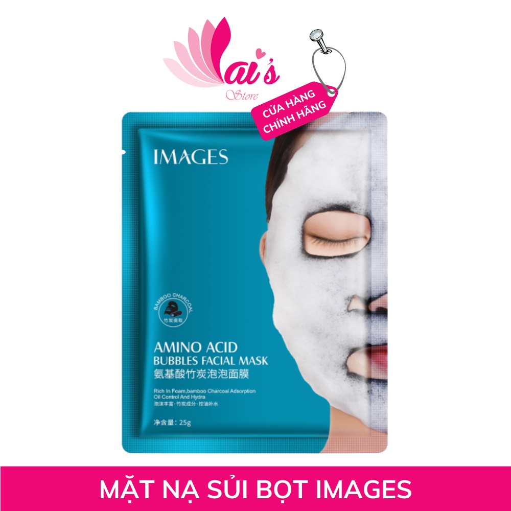 Mặt Nạ Sủi Bọt Thải Độc Images Hydrating Skin Bubbles Amino Acid Dưỡng Ẩm, Kiểm Soát Dầu, Sạch Sâu, Mụn Đầu Đen