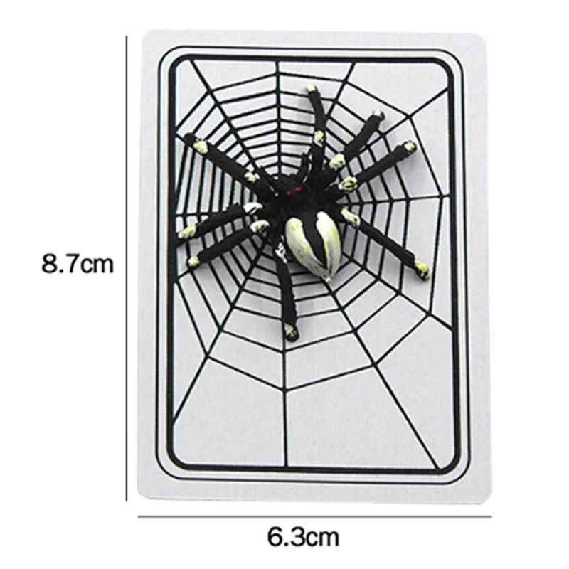 Combo 4 lá bài trắng biến thành 4 lá bài hình tơ nhện, Nhện giăng tơ trên bài cực hay - Ảo thuật lá bài biến ra nhện