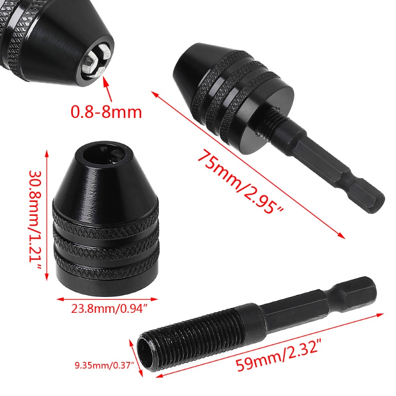 Đầu chuyển đổi mũi khoan chất lượng cao 1 / 4 &quot;0.8-8Mm