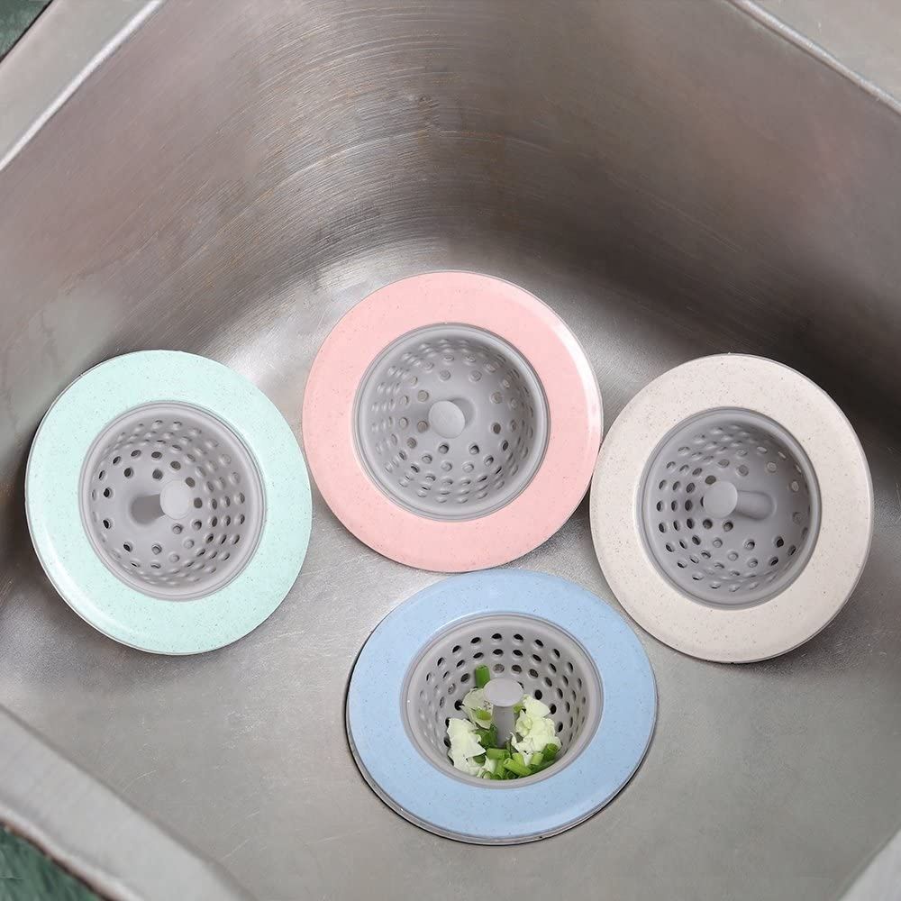 Nắp Silicone Lọc Rác Chống Tắc Nghẽn Ống Thoát Nước Bồn Rửa Chén / Phòng Tắm