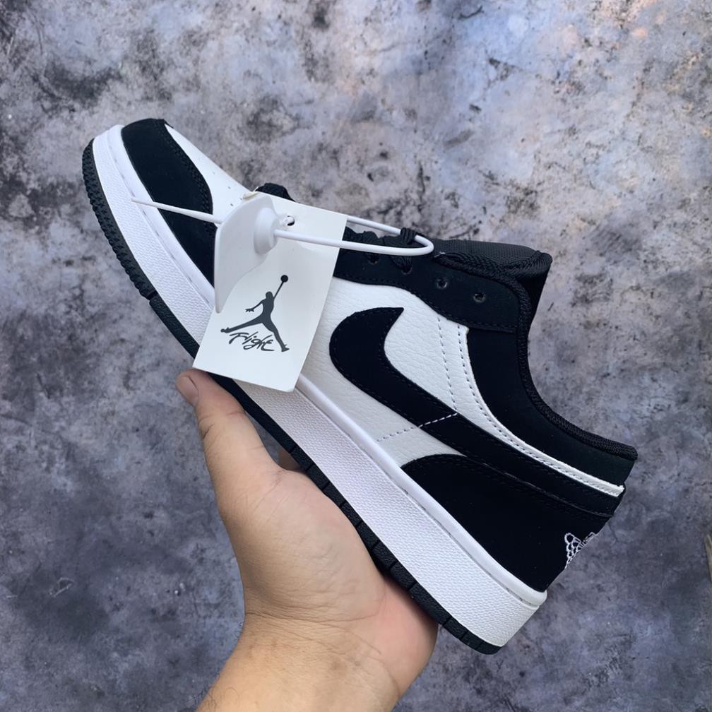 Giày JD1 Low thể thao sneaker JORDAN 1 PANDA màu ĐEN TRẮNG cổ thấp Hot trend nam nữ