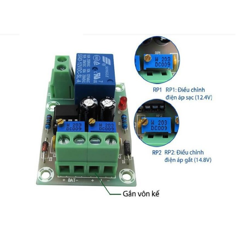 Bảng mạch điều khiển sạc pin thông minh XH-M601 12V