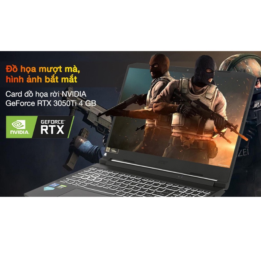 Laptop Acer Nitro 5 Gaming AN515 57 720A/ i7 -11800H/ 8GB/ 512GB/ RTX3050Ti/144Hz