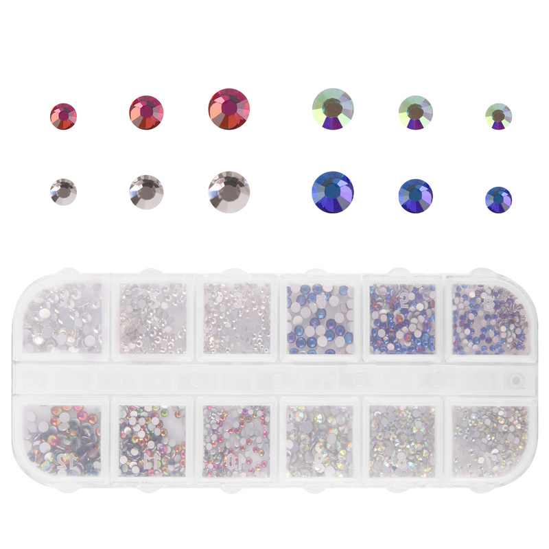 [Hàng mới về] Hộp phụ kiện đá pha lê 3d trang trí móng tay diy