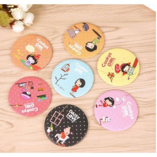 Gương cầm tay mini xinh xắn hàn quốc, gương bỏ túi bht88
