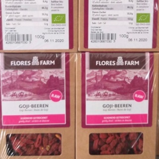 Kỷ tử hữu cơ cao cấp Flores Farm 100g
