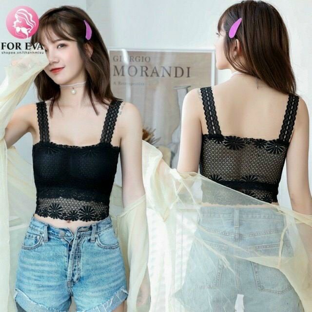 ÁO ỐNG CÓ ĐỆM AMIE NGỰC REN 100% TÔN DÁNG CO DÃN 4 CHIỀU DỄ PHỐI ĐỒ