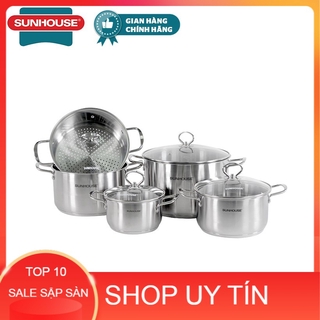 Bộ nồi inox 3 đáy sunhouse sh895