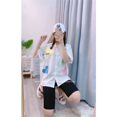 Áo sơ mi trái tim màu xinh | BigBuy360 - bigbuy360.vn