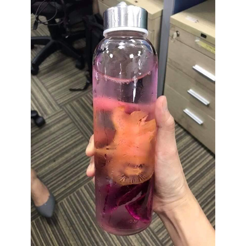 Chai Thủy Tinh Nắp Dây Xách 500ml, Chai Đựng Nước Thủy Tinh Có Dây Xách