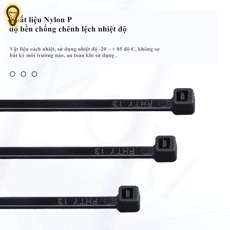 [ HÀNG SẴN ] COMBO x 10 Dây rút nhựa đen 5x150mm dùng treo đèn , đồ vật tiện dụng MOXI.