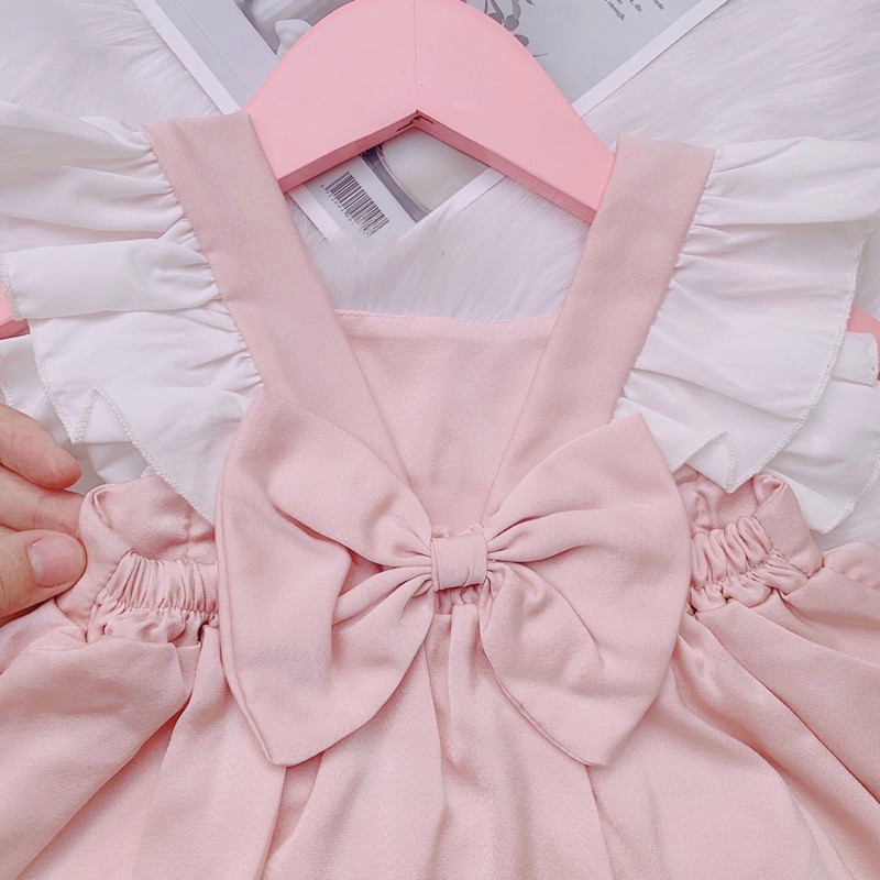 Bộ quần áo hè  bé gái dễ thương 🍉 [FREESHIP] 🍉 Như Ý House- sét bộ lụa hồng