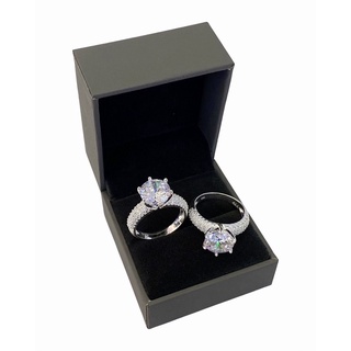 Nhẫn bạc nữ đẹp đính đá sang trọng cao cấp hột mỹ nhân tạo Trang sức bạc HKS